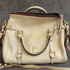 Dooney & Bourke Florentine Satchel Regular Size in Bone